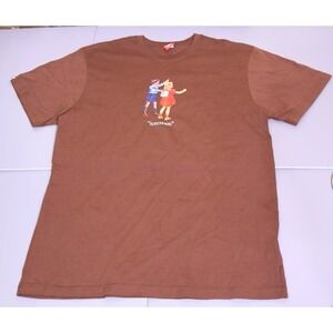 BBC Ice Cream L Large Short Sleeve Graphic T Shirt Tee Brown Print Cotton Skate